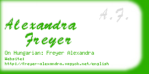 alexandra freyer business card